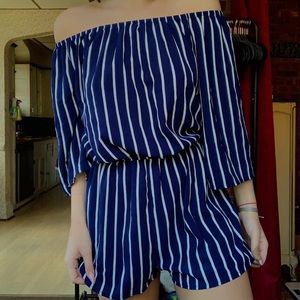 Adorable Striped Romper NEVER WORN